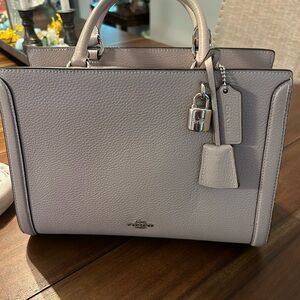 Coach Gray Leather Handbag